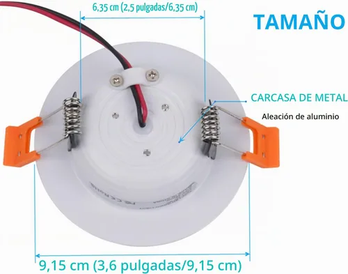 Vista 2 de DC - Lámpara de techo empotrable LED de 12 V, 3 W, panel delgado, luces LED de bajo voltaje, tamaño de corte de 2.5 pulgadas, blanco frío 6500 K