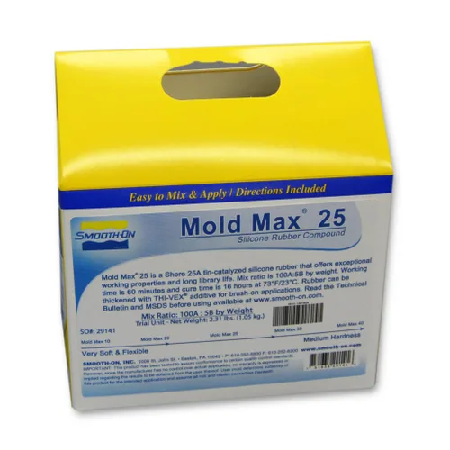 Vista 2 de Smooth-On Mold Max 25, caucho de silicona de curado por condensación, unidad de pinta