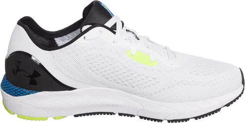 Vista 6 de Under Armour HOVR Sonic 5 - Tenis de correr para hombre, Blanco (100)Amarillo de alta visibilidad