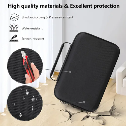 Vista 5 de Funda GPS para Garmin dezl OTR610/OTR720/OTR710/OTR620/DriveSmart 76/66/71 EX/DriveCam™ 76/RV 795/RV Cam 795, 6-7 pulgadas con bolsa de malla