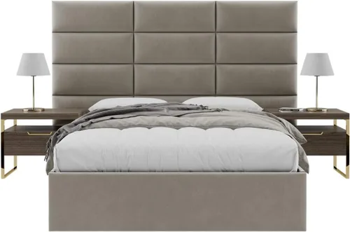 Vista 41 de Vänt - Paneles tapizados de cabecera para montar en la pared, diseño Elizabeth, 120 x 46 pulgadas, configuración de 16 paneles individuales