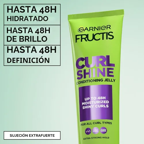 Vista 3 de Crema y gel Style de Garnier Fructis Curl, ideal para modelar los rizos, extra fuerte (5 onzas), individual