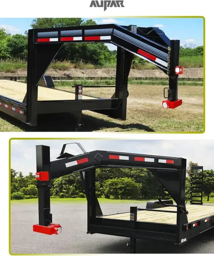 Vista 6 de Cerradura de remolque de cuello de cisne para la mayoría de acopladores de placa inferior de 7 pulgadas, cerradura de remolque diseñada por patente