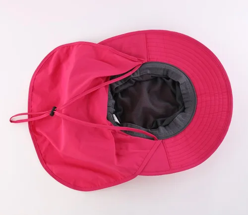 Vista 4 de Home Prefer Sombrero de malla para exteriores UPF50+ Sombrero de pesca de ala ancha con solapa para el cuello
