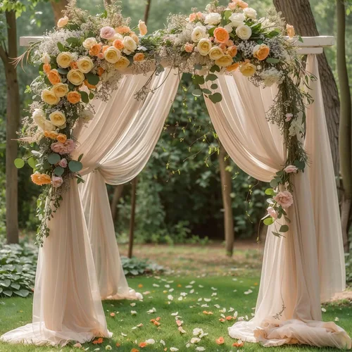 Vista 27 de Cortinas de telón de fondo transparentes para arco de boda de 28 pulgadas x 19 pies Negro