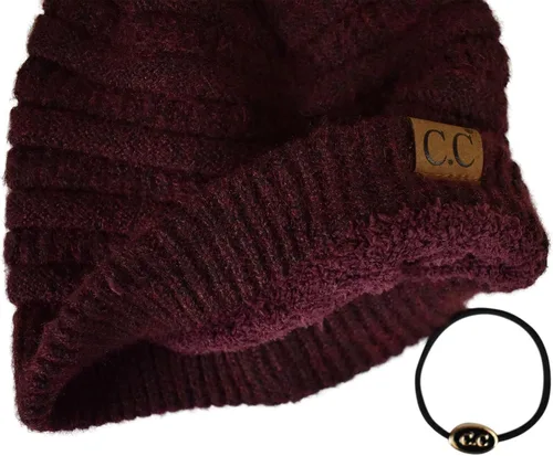 Vista 438 de C.C Trendy Warm Chunky Soft Stretch Cable Knit Beanie