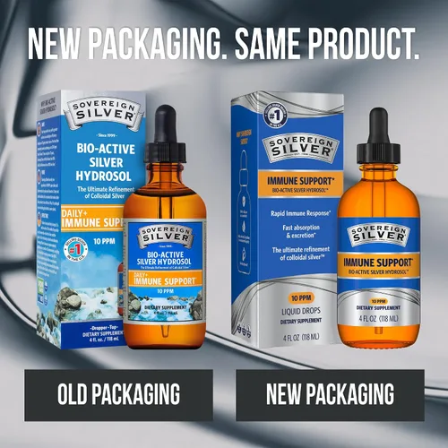 Vista 2 de Sovereign Silver Apoyo inmunológico para niños, plata coloidal, 4 fl oz (4.0 fl oz) Hidrosol de plata Bio-Activo, 10 ppm, absorción rápida, gotero