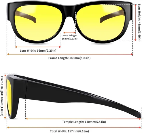 Vista 2 de GEGURI Gafas de sol ajustables para mujeres y hombres, gafas de sol de moda polarizadas 100% protección UV400