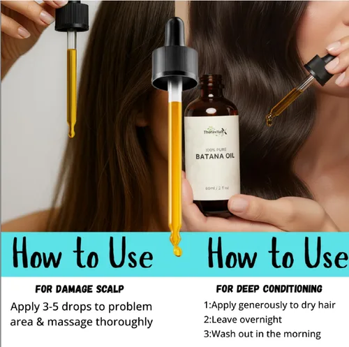 Vista 5 de Aceite de batana para el crecimiento del cabello – 100% puro y orgánico de Honduras – Tratamiento de cabello crudo prensado en frío y cuero