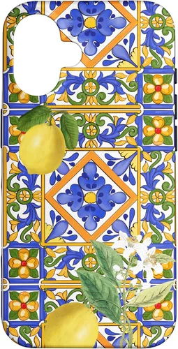 Vista 32 de Sicilian,Italian,Summer,Tiles,Citrus,Mosaic,Majolica Art Case for iPhone 17