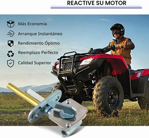 Vista 6 de MOTOALL Interruptor de tanque Válvula de gasolina Petcock con junta para Yamaha Bear 250 400 Válvula de cierre para Yamaha Bear Tracker 250 Bruin