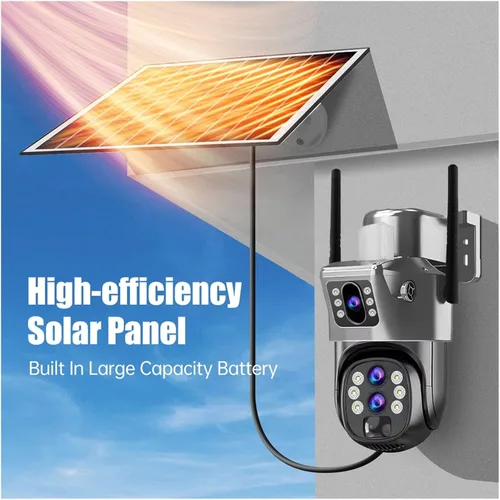 Vista 3 de Cámara de seguridad PTZ solar 6K 4G Zoom 4G 10X Añadir 64G
