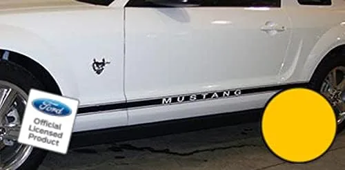 Vista 4 de Adhesivos de rayas laterales para puerta de panel basculante para Ford Mustang Negro (brillo) - RJ - CB
