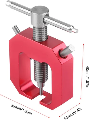 Vista 6 de Extractor de engranajes de motor, herramienta de extracción de engranajes de piñón de acero, accesorio de pieza RC para vehículos RC (rojo)