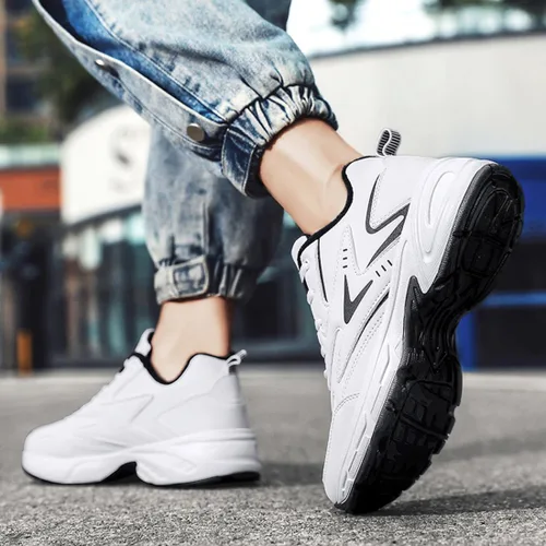 Vista 4 de YEFDG Tenis para hombre tenis, atletismo, entrenamiento cruzado, zapatos anchos de pickleball zapatos de cancha para hombre