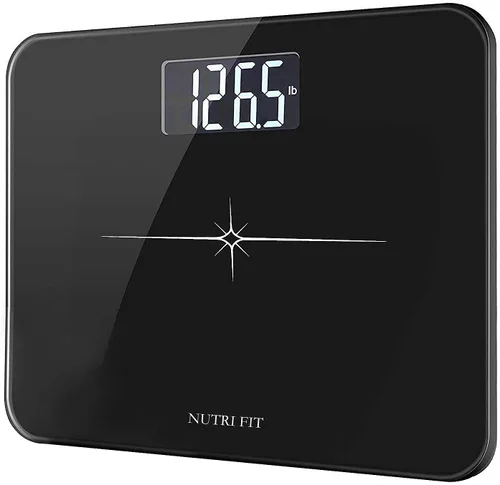 Vista 11 de NUTRI FIT Báscula digital de baño para peso corporal, alta precisión de 0.1 libras, capacidad de 400 libras, tecnología Step-On, pantalla LCD