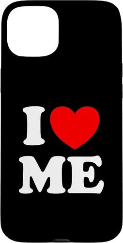 Vista 9 de Carcasa divertida para iPhone 16 I Love Me I Red Heart Me I Love Me Myself And I