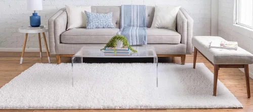 Vista 299 de Unique Loom Colección Davos Shag - Alfombra Lino