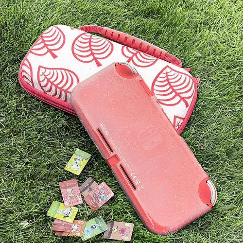 Vista 7 de TIKOdirect Carrying Case for Nintendo Switch lite, Shockproof Portable Travel Bag with Glitter Galaxy case, Screen Protectors and Cute Leaf Thumb
