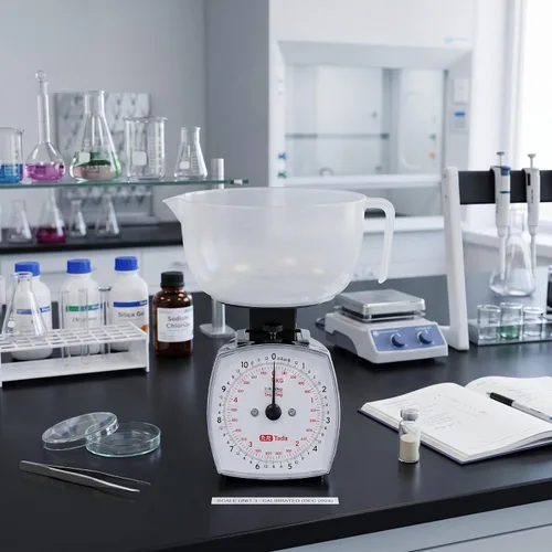 Vista 6 de Tada - Báscula analógica de alimentos de 11 libras con esfera mecánica Taza de medición extraíble, función de tara