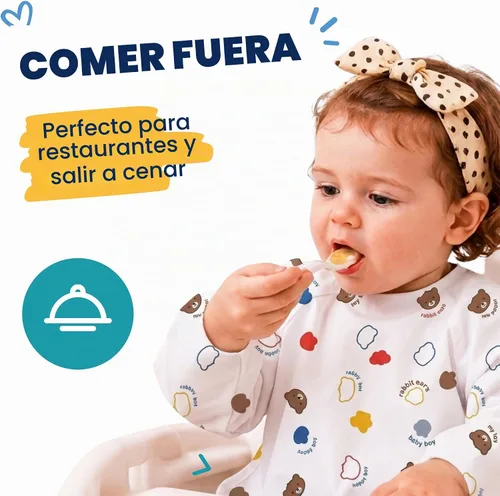 Vista 7 de Eli with Love Disposable Bibs Individually Wrapped Bib with Crumb Catcher - Waterproof Baby Bibs For Feeding