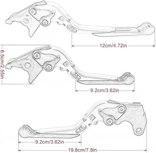 Vista 3 de Motorcycle Brake Lever for FZ8 FZ-8 2011 2012 2013 2014 2015 2016-2020 Motorcycle Adjustable Folding Extendable Brake Clutch Levers Handle