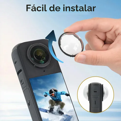 Vista 5 de UTEBIT X4 Premium Protectores de lente para Insta 360 X4, antiarañazos, dureza 9H 98% Transmittance High Transparency Tempered Glass Lens