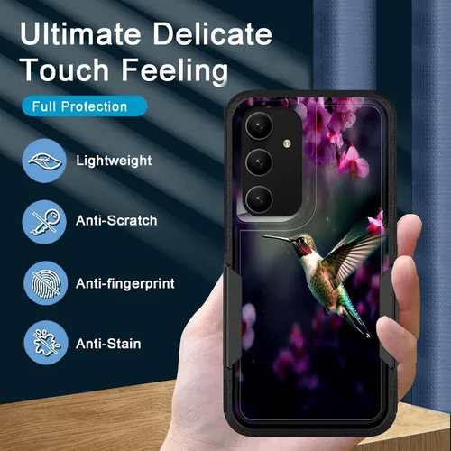 Vista 704 de Funda para Galaxy A14 5G, resistente de doble capa híbrida de policarbonato duro, goma suave, a prueba de golpes, funda protectora resistente