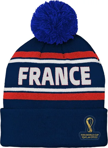 Vista 12 de Outerstuff Sombrero unisex para jóvenes de la Copa Mundial de la FIFA Country Premium Bobble Cuff Pom Hat Borgoña