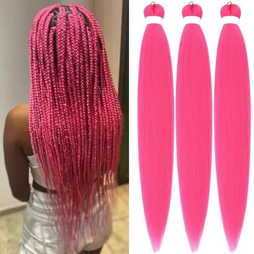 Vista 142 de Cabello trenzado para niños preestirado de 16 pulgadas, color negro para niños, trenzas sin nudos