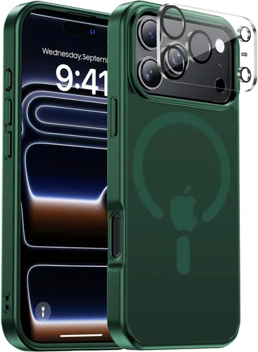 Vista 56 de Funda magnética para iPhone Air con protector de lente de cámara, protección grado militar de 10 pies, compatible con funda MagSafe Slim para iPhone