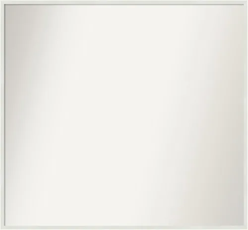 Vista 278 de Amanti Art Espejo de baño blanco para sobre el fregadero, 22 x 45 pulgadas, espejo de tocador rectangular blanco Lucie, marco de madera moderno