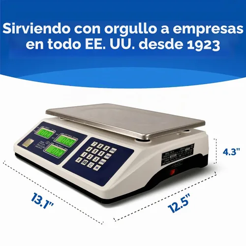 Vista 4 de Penn Scale Báscula certificada CM-101 NTEP para computación digital de precios, báscula comercial de 30 libras con legibilidad de 0.01 libras