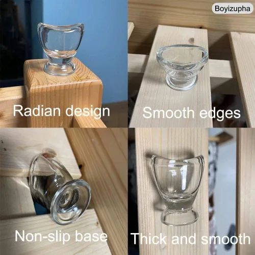 Vista 2 de Boyizupha® - 2 vasos de cristal para lavado de ojos con contenedor de almacenamiento