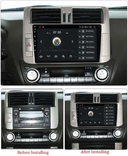 Vista 3 de 1280x720 9 "IPS pantalla táctil Android estéreo para Toyota Prado 150 2009 2010 2011 2012 2013 coche Radio incorporado Car-Play Android Auto