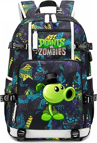 Vista 12 de ISaikoy Plants vs. Zombies Mochila Bolsa para Portátil Color Azul 1
