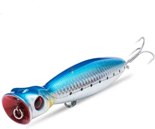 Vista 8 de KINGDOM 5 Colores Big Splash Long Casting Popper Pesca Señuelos 9.5/16/1.27 oz Flotante Agua Pesca Plugs 80/100/5.118 in Ruido Mejorado 3D Simulado