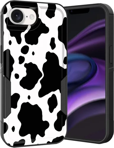 Vista 130 de Funda para iPhone Air, doble capa híbrida resistente resistente a prueba de golpes de policarbonato duro + funda protectora de silicona suave