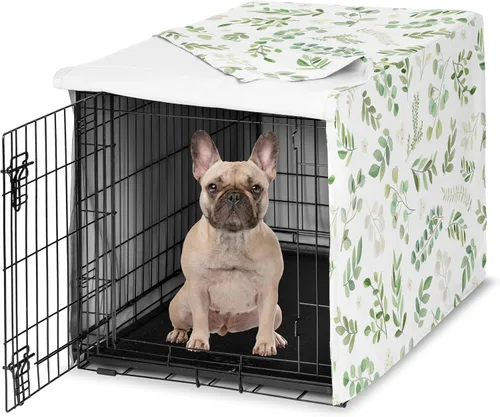 Vista 11 de Sweet Jojo Designs Funda para Jaula de Perro Mediano de 36 Pulgadas (Floral Bohemio) para Jaulas de Mascotas para Niñas, Fundas para Perreras Óxido
