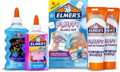Vista 2 de Elmer's Kit de slime esponjoso, 4 unidades y suministros de kit de colección de slime, 6