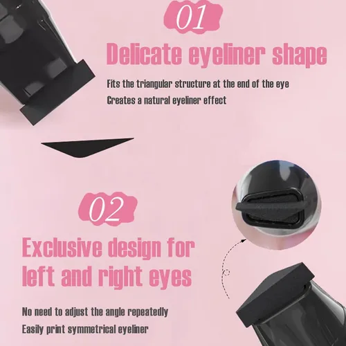 Vista 10 de Juego de 2 sellos de delineador de ojos de gel, 2025 nuevo lápiz de ojos plegable, doble extremo, impermeable, a prueba de manchas para Negro+marrón