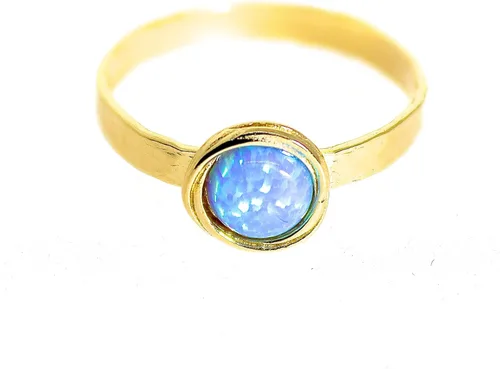Vista 43 de Anillo de oro de piedras preciosas, anillo de piedra chapada en oro de 14 quilates, anillo de piedra apilable, anillo de oro de piedra pequeña