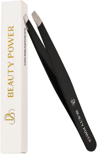 Vista 8 de Beauty Power Pinzas inclinadas de precisión profesional para mujeres, pinzas para hombres y mujeres, pinzas para cejas para cabello encarnado