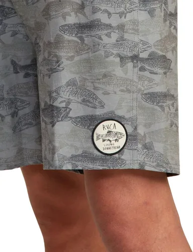 Vista 6 de RVCA Horton Fish - Traje de baño de camuflaje de 17 pulgadas