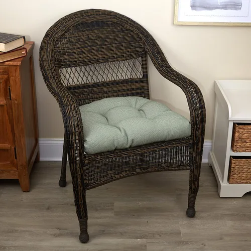 Vista 5 de Klear Vu Saturn - Cojín de asiento antideslizante, ensamblado en los Estados Unidos, almohada capitoné con botones para comedor, oficina o mecedora