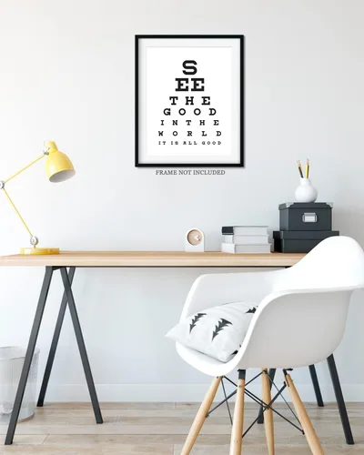 Vista 8 de See The Good In The World - Impresión artística de pared con cita motivacional, impresión de decoración de pared, póster o lienzo para oficina
