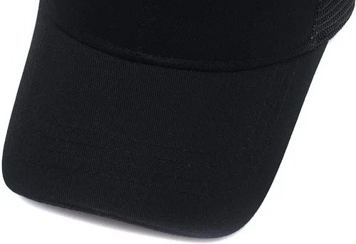 Vista 4 de Gorra de béisbol de malla ajustable para mujer, con cola de caballo, estilo camionero, para exteriores, informal, abierta