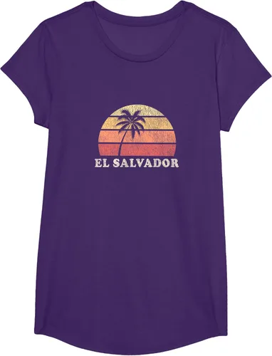 Vista 16 de El Salvador Vintage 70s Retro Throwback Design Camiseta, Azul