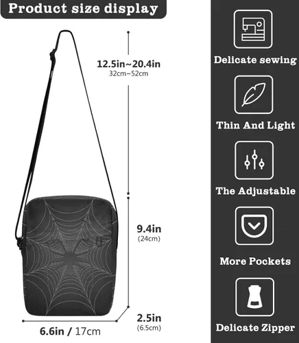 Vista 3 de Daisies Messenger Bag for Women Men Side Bag for Travel Workout