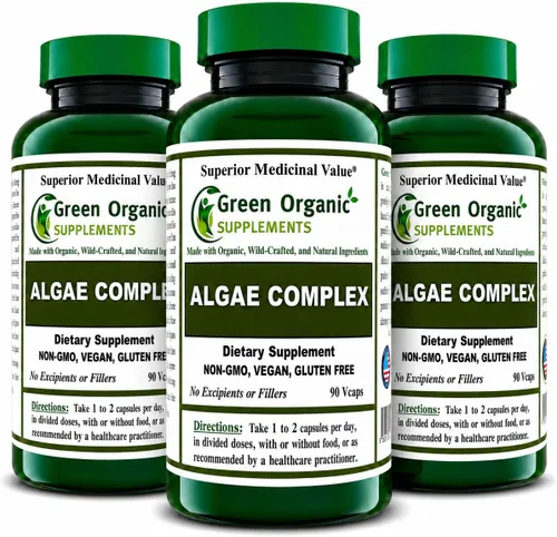 Vista 6 de Algas, Fucoidan, Algas Verde Azul, Algas Kelp, Vejiga, Clorella, Espirulina, Musgo Irlandés, Dulse, 90 VCaps, Alta Absorbibilidad, Sin OGM, Sin